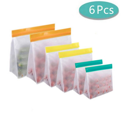 Pungi reutilizabile pentru congelator de prânz Saci de depozitare a alimentelor în picioare Organizator de bucătărie Saci de păstrare în stare proaspătă Saci de depozitare din silicon