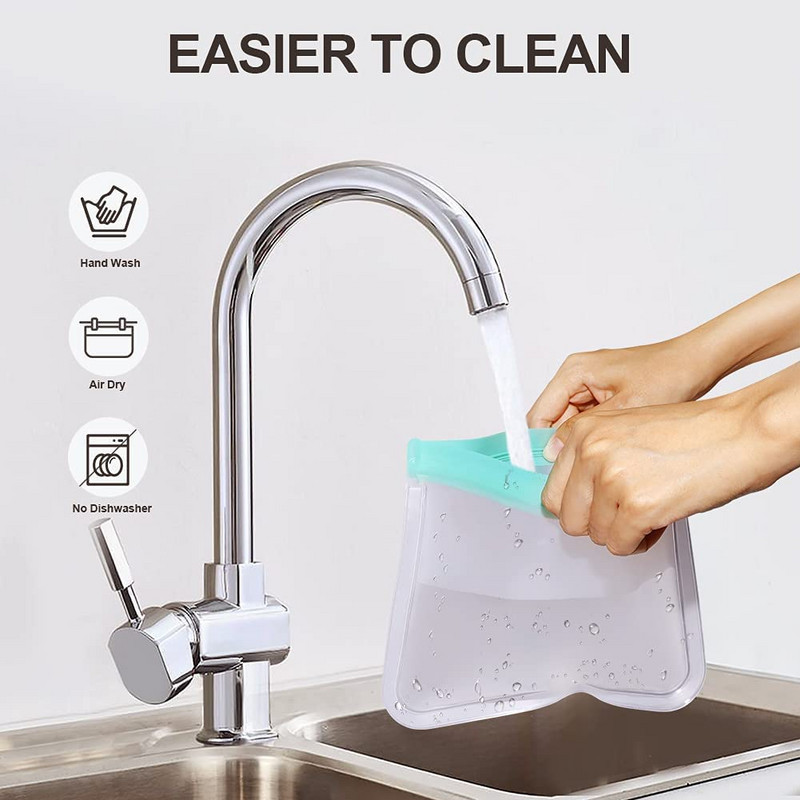 BEEMAN 12 ks silikónové vrecko na zips PEVA silikónové nádoby na skladovanie potravín nepriepustné opakovane použiteľné uzatváracie vrecko čerstvé vrecko na skladovanie potravín