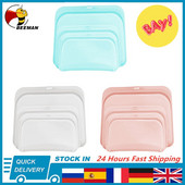 Silikónové vrecko na potraviny BEEMAN, opakovane použiteľné nádoby na potraviny, nepriepustné stojace vrecko so zipsom, čerstvé vrecko, čerstvý obal