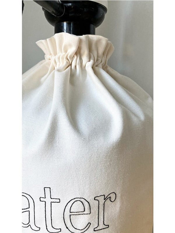 Odolný štýlový dizajn, čierny krémový ľanový kryt na demižón s riasiacim zariadením, kryt na demižón v kuchynskom dizajne, kryt na nádobu na vodu, kryt na dávkovač vody, sklenený demižón, ochranný, jutová látka, dekoračná slamená látka