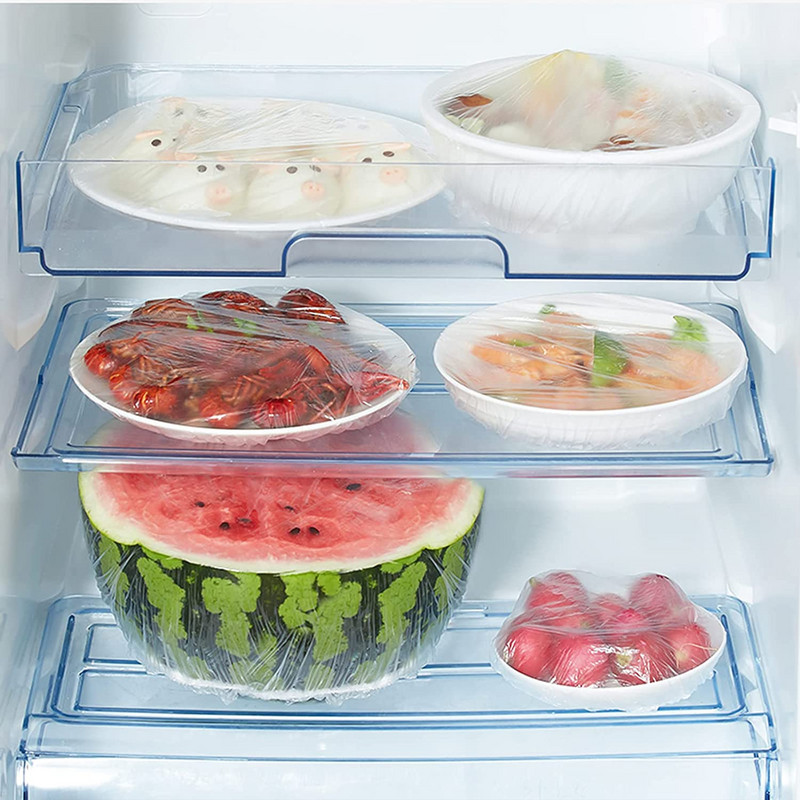 Capac pentru alimente de unică folosință înveliș din plastic Capace elastice pentru alimente pentru boluri cu fructe, cești, capace, depozitare, bucătărie, alimente proaspete, pungă economisitoare