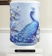 νέο 23 χρώματα Διάμετρος 27 εκ. Μόδα στάμπα Ελάφι Ψάρι Ελέφαντας Άλογο Δέντρο Λουλούδι Αγροτικό Ύφασμα Καλλιτεχνικό Κάδος κάλυμμα σκόνης διανομής νερού