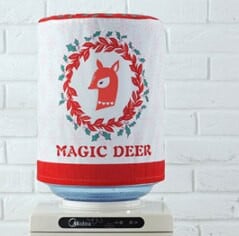 νέο 23 χρώματα Διάμετρος 27 εκ. Μόδα στάμπα Ελάφι Ψάρι Ελέφαντας Άλογο Δέντρο Λουλούδι Αγροτικό Ύφασμα Καλλιτεχνικό Κάδος κάλυμμα σκόνης διανομής νερού