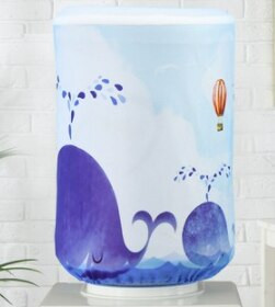 νέο 23 χρώματα Διάμετρος 27 εκ. Μόδα στάμπα Ελάφι Ψάρι Ελέφαντας Άλογο Δέντρο Λουλούδι Αγροτικό Ύφασμα Καλλιτεχνικό Κάδος κάλυμμα σκόνης διανομής νερού