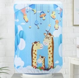 νέο 23 χρώματα Διάμετρος 27 εκ. Μόδα στάμπα Ελάφι Ψάρι Ελέφαντας Άλογο Δέντρο Λουλούδι Αγροτικό Ύφασμα Καλλιτεχνικό Κάδος κάλυμμα σκόνης διανομής νερού