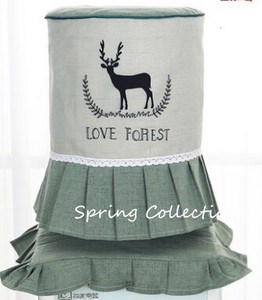 Vysokokvalitný módny 3D+tlač s motívom zvierat, stromov a kvetov, vidieckych látkových umeleckých diel, dávkovač vody, kryt na vedro, bez zmršťovania a vyblednutia.