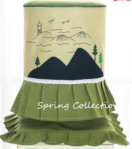 Vysokokvalitný módny 3D+tlač s motívom zvierat, stromov a kvetov, vidieckych látkových umeleckých diel, dávkovač vody, kryt na vedro, bez zmršťovania a vyblednutia.