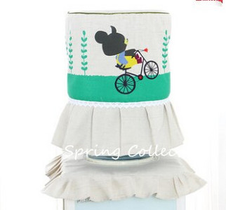 Vysokokvalitný módny 3D+tlač s motívom zvierat, stromov a kvetov, vidieckych látkových umeleckých diel, dávkovač vody, kryt na vedro, bez zmršťovania a vyblednutia.