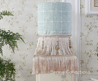 1 sada/veľa 28*40cm kryt na prach, módny mäkký bavlnený a ľanový kryt so strapcovou čipkou, umelecký dávkovač vody, kryt na prach, vedro