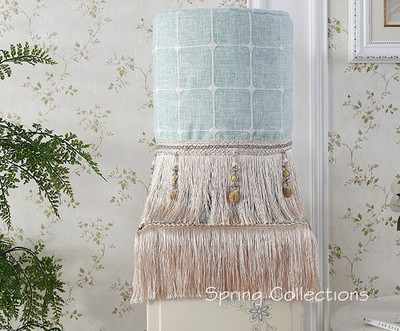 1 sada/veľa 28*40cm kryt na prach, módny mäkký bavlnený a ľanový kryt so strapcovou čipkou, umelecký dávkovač vody, kryt na prach, vedro