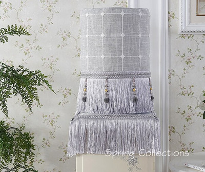 1 sada/veľa 28*40cm kryt na prach, módny mäkký bavlnený a ľanový kryt so strapcovou čipkou, umelecký dávkovač vody, kryt na prach, vedro