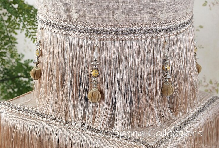 1 sada/veľa 28*40cm kryt na prach, módny mäkký bavlnený a ľanový kryt so strapcovou čipkou, umelecký dávkovač vody, kryt na prach, vedro