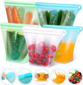 Silikonska vrećica za pohranu Vrećica za višekratnu upotrebu svježe hrane Kuhinjski hladnjak Voće Povrće Meso Vreća za pohranu u hladnjaku