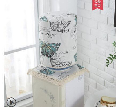 Kryt na fontánku na pitnú vodu z bavlny a ľanu, prachový kryt, pastorálny štýl, 2-dielny moderný minimalistický kryt na vedro