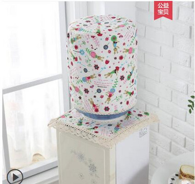 Kryt na fontánku na pitnú vodu z bavlny a ľanu, prachový kryt, pastorálny štýl, 2-dielny moderný minimalistický kryt na vedro