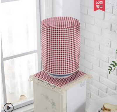 Kryt na fontánku na pitnú vodu z bavlny a ľanu, prachový kryt, pastorálny štýl, 2-dielny moderný minimalistický kryt na vedro