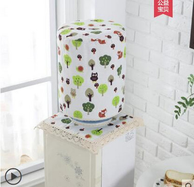 Kryt na fontánku na pitnú vodu z bavlny a ľanu, prachový kryt, pastorálny štýl, 2-dielny moderný minimalistický kryt na vedro