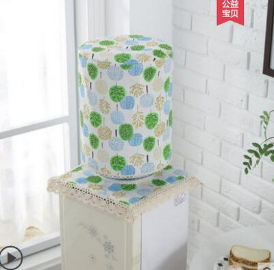 Kryt na fontánku na pitnú vodu z bavlny a ľanu, prachový kryt, pastorálny štýl, 2-dielny moderný minimalistický kryt na vedro