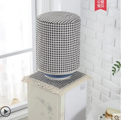 Kryt na fontánku na pitnú vodu z bavlny a ľanu, prachový kryt, pastorálny štýl, 2-dielny moderný minimalistický kryt na vedro