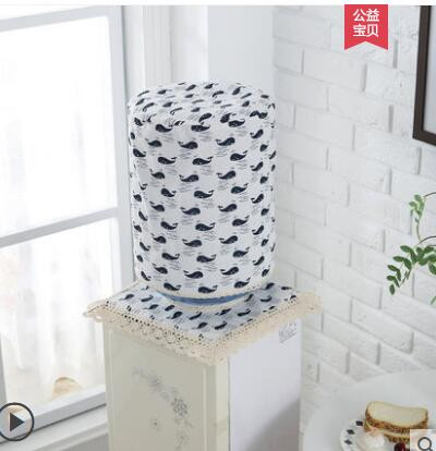 Kryt na fontánku na pitnú vodu z bavlny a ľanu, prachový kryt, pastorálny štýl, 2-dielny moderný minimalistický kryt na vedro