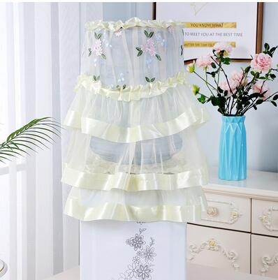 Geriamojo fontano dangtis dulkių dangtelis dviejų dalių buitinis kubilas geriamasis fontano dangtis modernus minimalistinis dulkių dangtelis audinio nėriniai