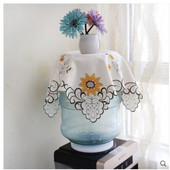 Európska pastoračná látka, kryt na dávkovač vody, čipkovaný kryt na dávkovač vody, kryt na vedro, viacúčelový kryt proti prachu, moderná látka