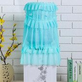 Το νέο κάλυμμα νερού δύο τεμαχίων κάλυμμα σκόνης οικιακού σαλονιού Κορεατικού ευρωπαϊκού στυλ ύφασμα δαντέλας κάθετο βαρέλι κόκκινο