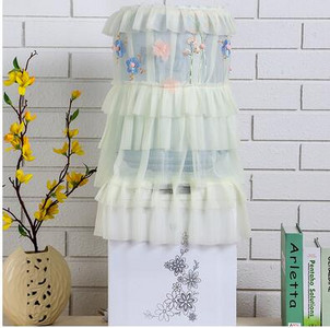 Το νέο κάλυμμα νερού δύο τεμαχίων κάλυμμα σκόνης οικιακού σαλονιού Κορεατικού ευρωπαϊκού στυλ ύφασμα δαντέλας κάθετο βαρέλι κόκκινο