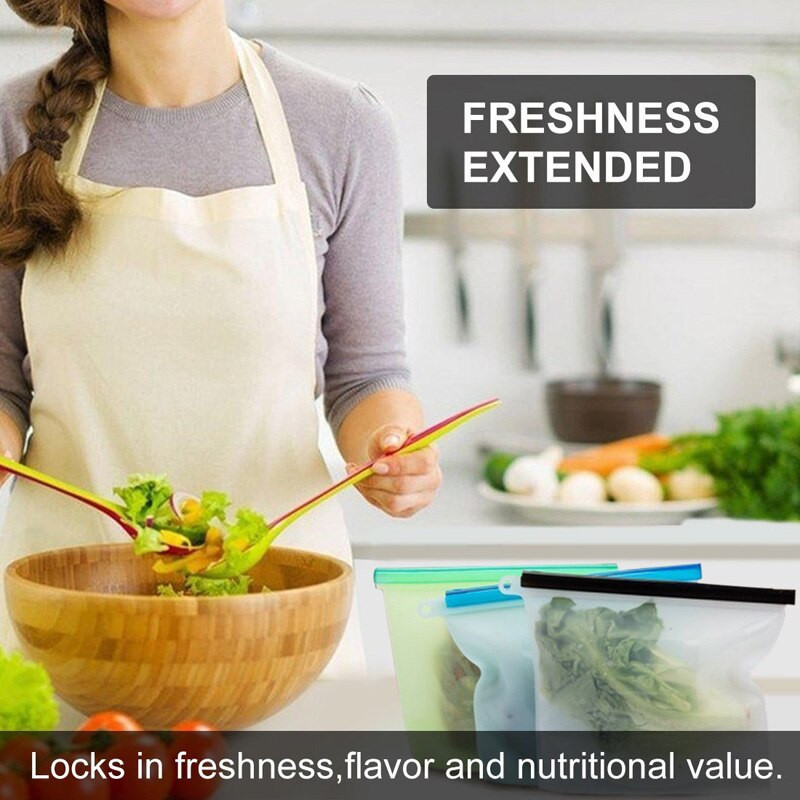 1000ml vákuové vrecká na potraviny, fólie, opakovane použiteľné silikónové vrecká, nádoba na potraviny do chladničky, vrecko na chladničku, vrecká odolné voči zápachu, 25 ks