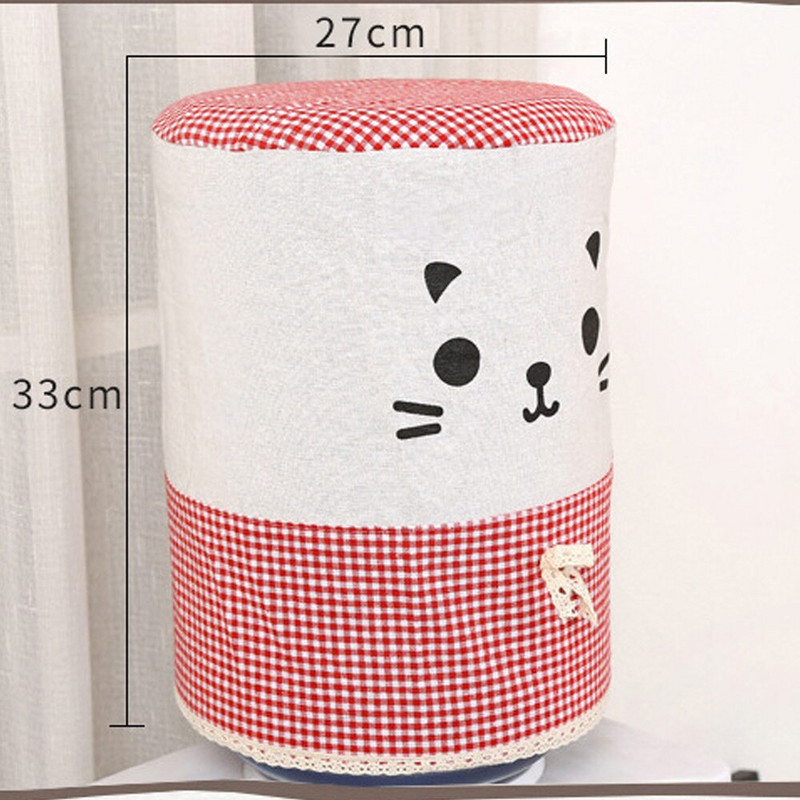 Nábytok z bavlny a ľanu, prachový kryt na pitnú fontánu, opakovane použiteľný, chránič pitnej fontány pre domácnosť, dekorácia kancelárskeho vedra