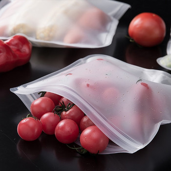 10 τεμ/παρτίδα Τσάντες αποθήκευσης κουζίνας Επαναχρησιμοποιήσιμη τσάντα κατάψυξης PEVA πλαστική σακούλα φερμουάρ στεγανή Κορυφαία οργάνωση τροφίμων φρούτων λαχανικών