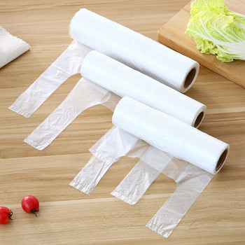 100 τμχ/ρολό Γιλέκο Τύπος Τροφίμων Fresh Keeping Storage Bag Vacuum Sealer Food Saver Bag Plastic bags Organisation αποθήκευσης κουζίνας