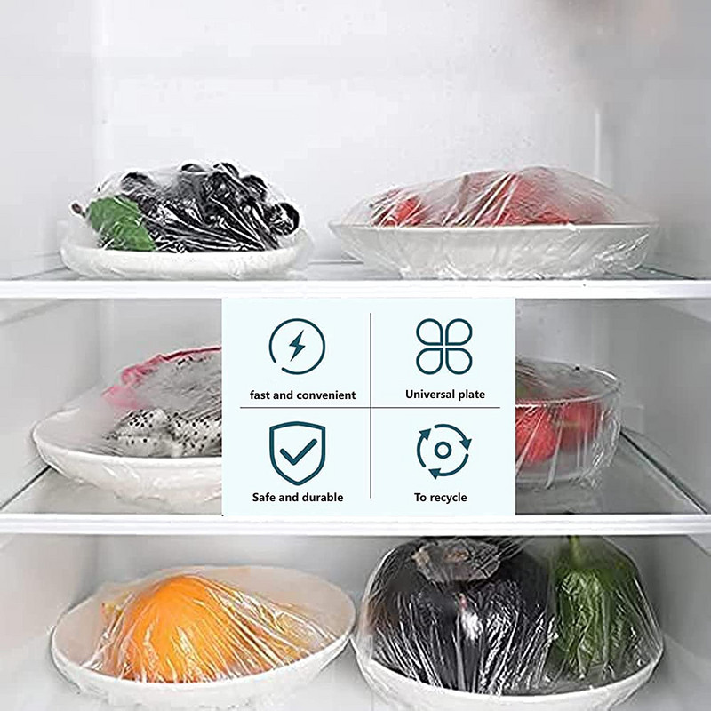 100 ks vreciek na uchovávanie čerstvých potravín, zahusťovacie obaly na potraviny, opakovane použiteľné kryty misiek, elastické viečka na nádoby na potraviny, elastické kryty na skladovanie potravín