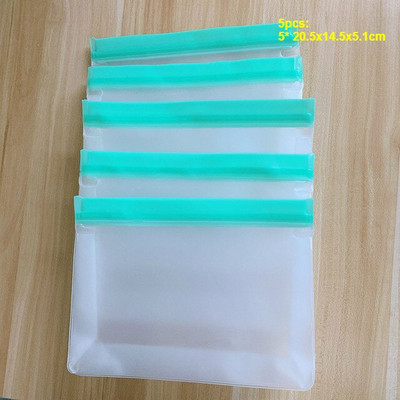 Saci reutilizabile pentru depozitarea alimentelor Saci PEVA cu fermoar Saci pentru gustare Saci pentru sandvici Saci pentru congelator rezistent la scurgeri pentru bucatarie Carne Fructe Legume Prânz