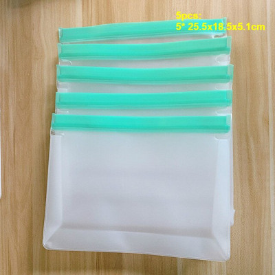 Saci reutilizabile pentru depozitarea alimentelor Saci PEVA cu fermoar Saci pentru gustare Saci pentru sandvici Saci pentru congelator rezistent la scurgeri pentru bucatarie Carne Fructe Legume Prânz