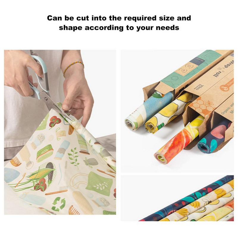 Rolky z včelieho vosku sa dajú voľne rezať na baliaci papier potravinárskej kvality a opätovne použitá potravinárska fólia z včelieho vosku pomáha chrániť ovocné šťavy