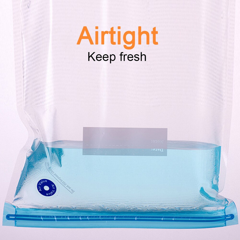 20 ks/sada vákuových tesniacich vreciek, opakovane použiteľné súpravy na skladovanie potravín s ručnou pumpičkou, tesniace spony na vrecko, potravinová fólia na skladovanie a mrazenie potravín