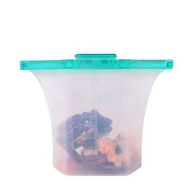 Najnovšie jednokrokové uzamykateľné nepriepustné silikónové vrecko na potraviny, kontajnery na sendviče, tekuté občerstvenie, ovocie, opakovane použiteľné silikónové vrecko na potraviny