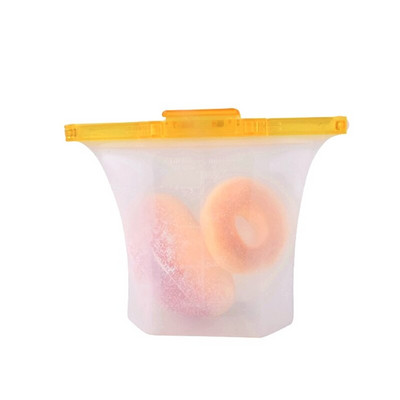 Najnovšie jednokrokové uzamykateľné nepriepustné silikónové vrecko na potraviny, kontajnery na sendviče, tekuté občerstvenie, ovocie, opakovane použiteľné silikónové vrecko na potraviny