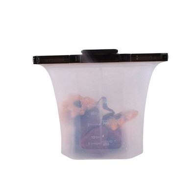 Najnovšie jednokrokové uzamykateľné nepriepustné silikónové vrecko na potraviny, kontajnery na sendviče, tekuté občerstvenie, ovocie, opakovane použiteľné silikónové vrecko na potraviny