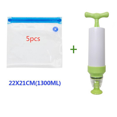 Opakovane použiteľné vákuové tesniace vrecká na skladovanie potravín s ručným čerpadlom, tesniace spony na vrecko, potravinová fólia na skladovanie a mrazenie potravín