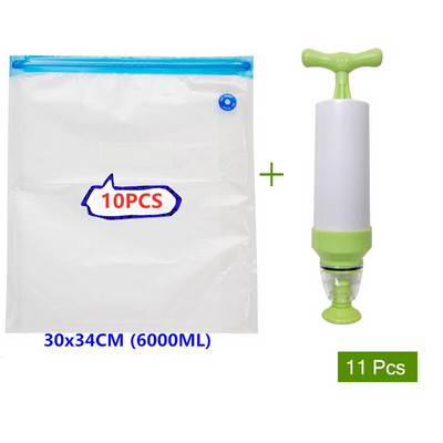 Opakovane použiteľné vákuové tesniace vrecká na skladovanie potravín s ručným čerpadlom, tesniace spony na vrecko, potravinová fólia na skladovanie a mrazenie potravín