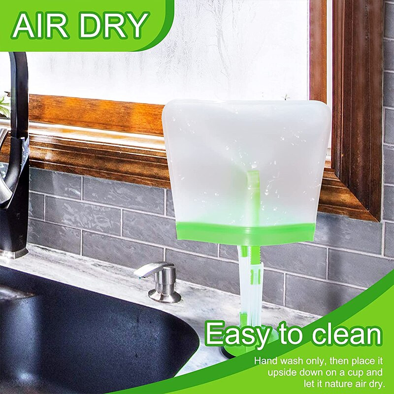 3 ks/sada opakovane použiteľných PEVA vreciek na skladovanie potravín, nepriepustných mraziacich vreciek, galónových vreciek, plastových nádob na skladovanie potravín