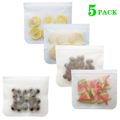 Nové silikónové vrecko na potraviny, opakovane použiteľné silikónové mraziace vrecko, vylepšené nepriepustné vrchné vrecko na uchovávanie čerstvosti, kuchynské ovocie, silikónové vrecko na zips