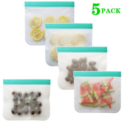 Nové silikónové vrecko na potraviny, opakovane použiteľné silikónové mraziace vrecko, vylepšené nepriepustné vrchné vrecko na uchovávanie čerstvosti, kuchynské ovocie, silikónové vrecko na zips