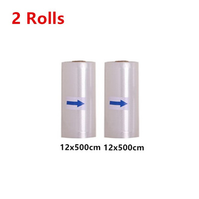 2 rolky vreciek do vákuového balenia na skladovanie potravín a udržiavanie čerstvosti 12/15/17/20/22/25/28/30*500 cm vákuové baliace vrecká 2 rolky