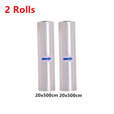 2 rolky vreciek do vákuového balenia na skladovanie potravín a udržiavanie čerstvosti 12/15/17/20/22/25/28/30*500 cm vákuové baliace vrecká 2 rolky