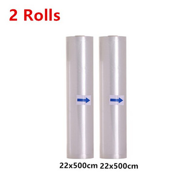 2 rolky vreciek do vákuového balenia na skladovanie potravín a udržiavanie čerstvosti 12/15/17/20/22/25/28/30*500 cm vákuové baliace vrecká 2 rolky
