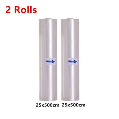 2 rolky vreciek do vákuového balenia na skladovanie potravín a udržiavanie čerstvosti 12/15/17/20/22/25/28/30*500 cm vákuové baliace vrecká 2 rolky