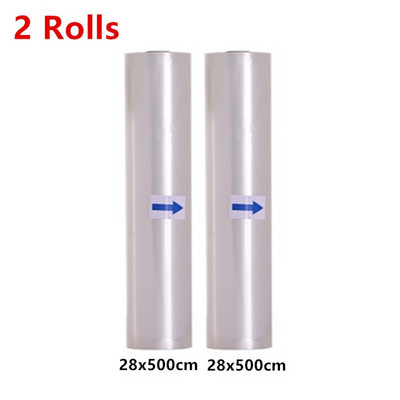 2 rolky vreciek do vákuového balenia na skladovanie potravín a udržiavanie čerstvosti 12/15/17/20/22/25/28/30*500 cm vákuové baliace vrecká 2 rolky